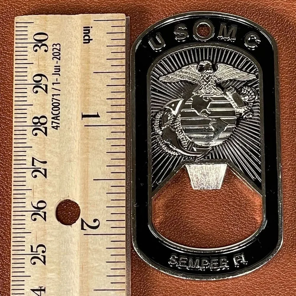 USMC Tun Tavern Bottle Opener Coin Dog Tag Marine Corps Birthday Ball‎ 052